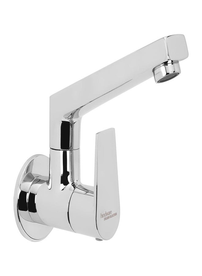Hindware Italian Collection F360023SCP Element Sink Tap for Kitchen with Swivel Spout (Wall Mounted)- Star Rated, Brass with Chrome Finish - Image 1